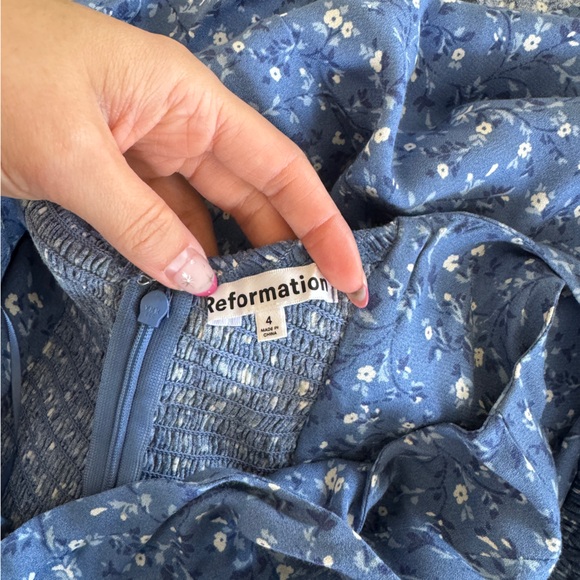 Reformation Blue Floral Dress - Picture 6 of 6